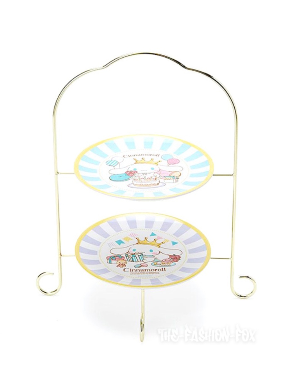 Sanrio Cinnamoroll 2 Tier Cake Stand Dessert Snack Display Tray Set Japan RARE